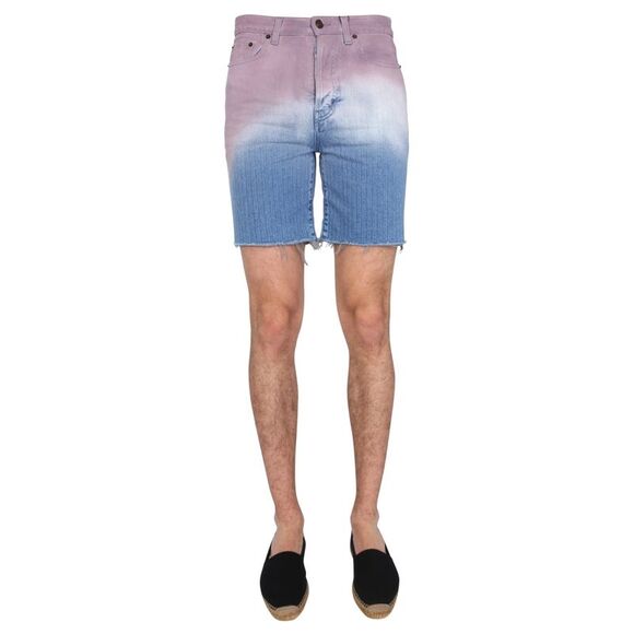 Saint Laurent Men Degraded Print Bermuda
